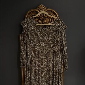 Elegant Black and White Patterned Dress